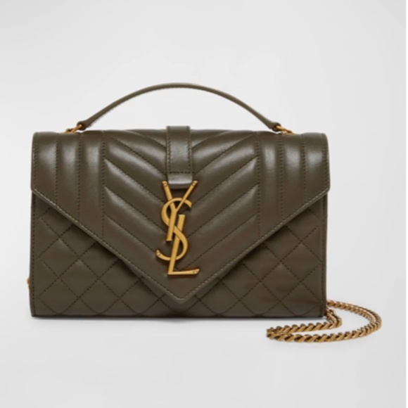 Saint Laurent Envelope Triquilt Small YSL Shoulder Bag  $2950 - Picture 1 of 7